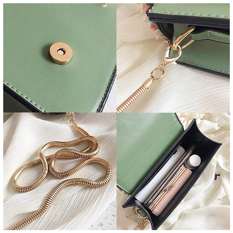 LOU™ | FLOW Stijlvolle Bloemen Handtas van Vegan Leer